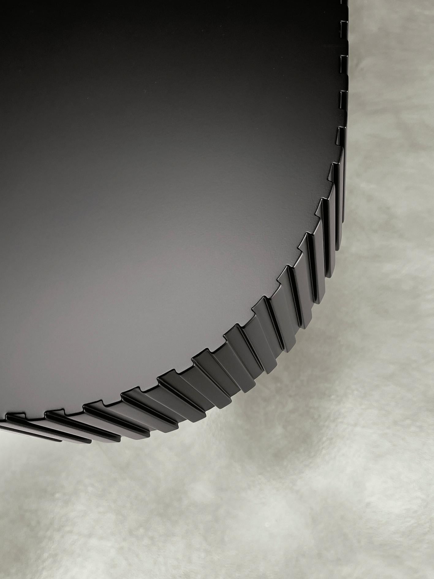 Modern Diapason, rounded slatted Console, Dainelli Studio for Somaschini, Italy For Sale