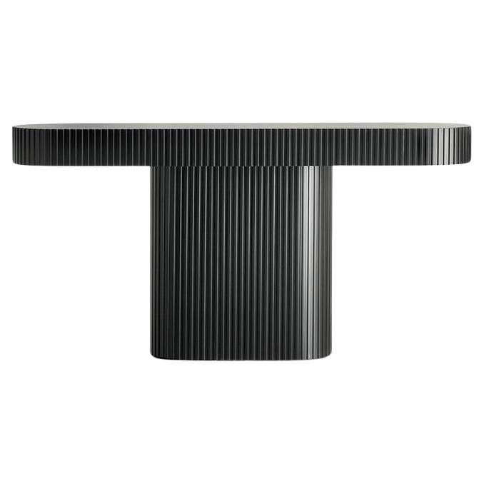 Diapason, Rounded slatted Console, Dainelli Studio for Somaschini, Italy For Sale
