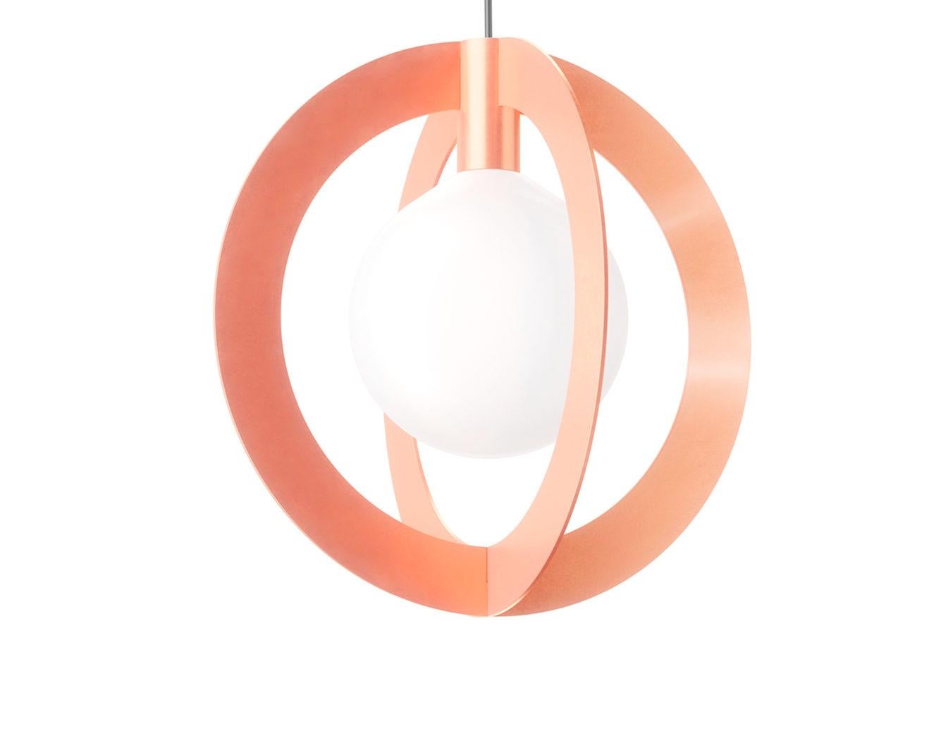 Russian Diaradius 34, Contemporary Pendant Lamp, Copper