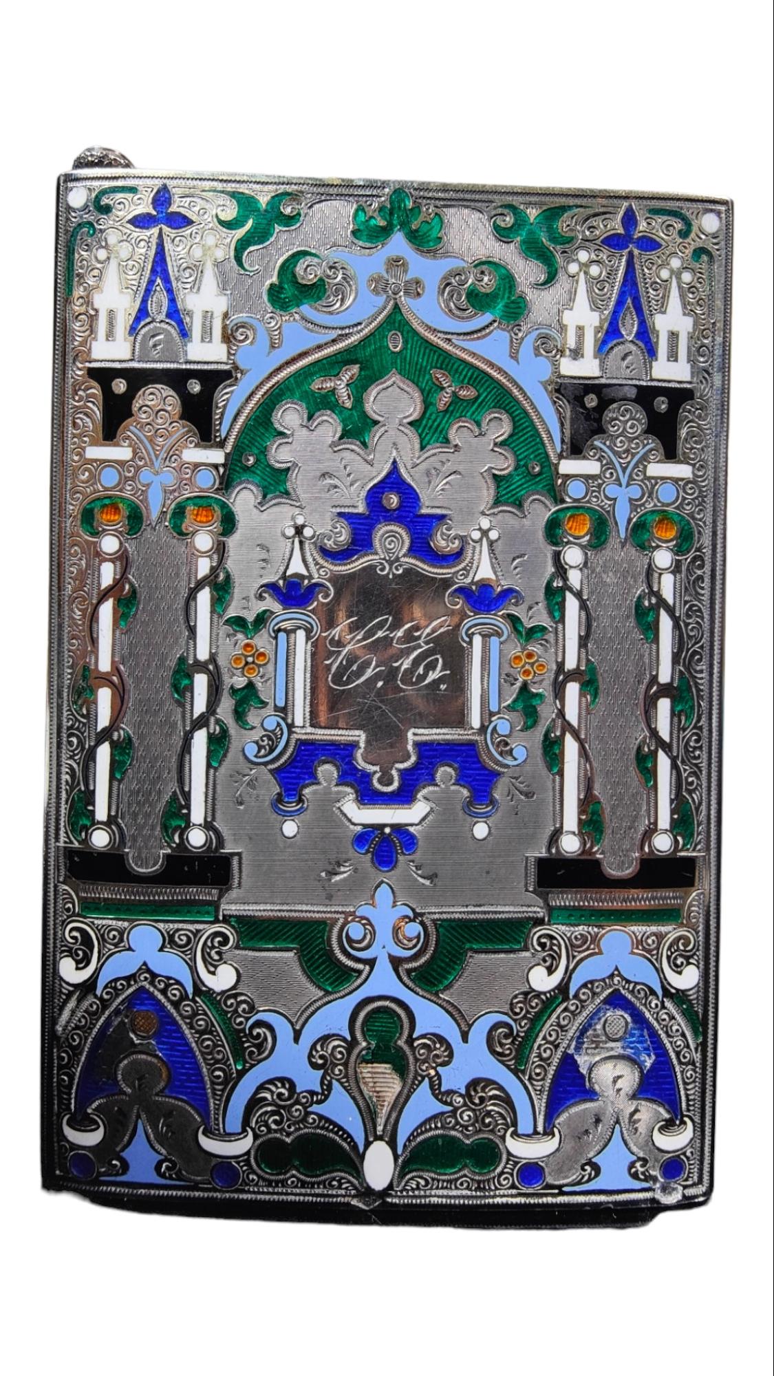 Diary In Silver And Art Deco Enamels For Sale 1