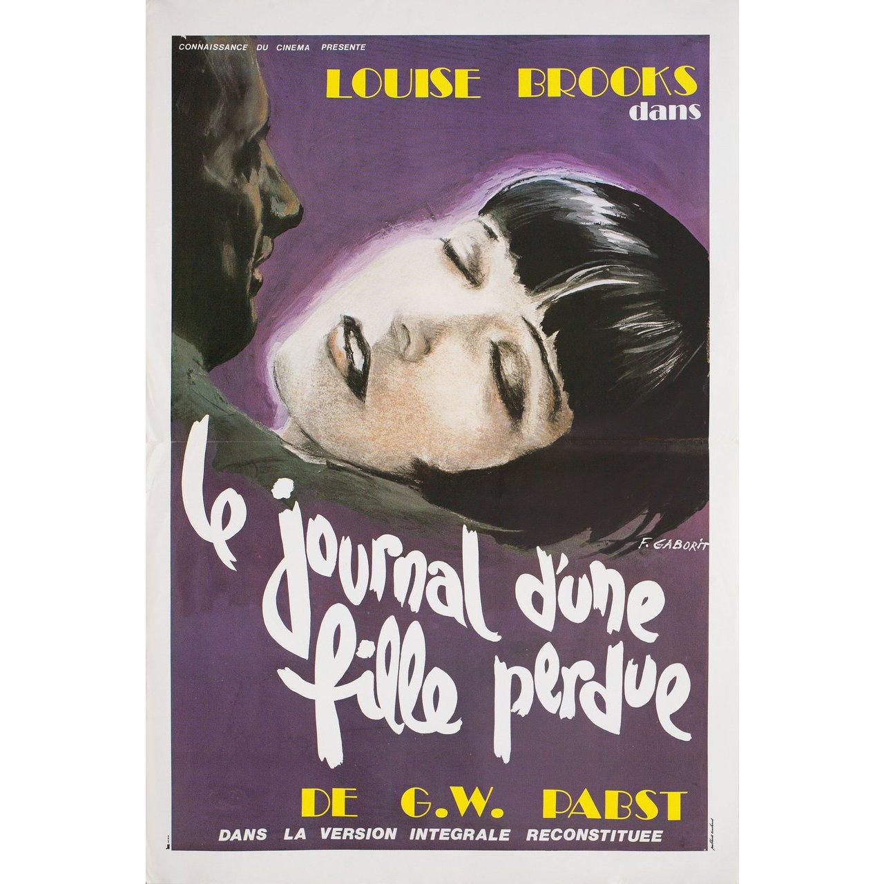 Original 1970s re-release French petite poster for the 1929 film Diary of a Lost Girl (Tagebuch einer Verlorenen) directed by Georg Wilhelm Pabst with Louise Brooks / Andre Roanne / Josef Rovensky / Fritz Rasp. Very Good-Fine condition, folded. Many