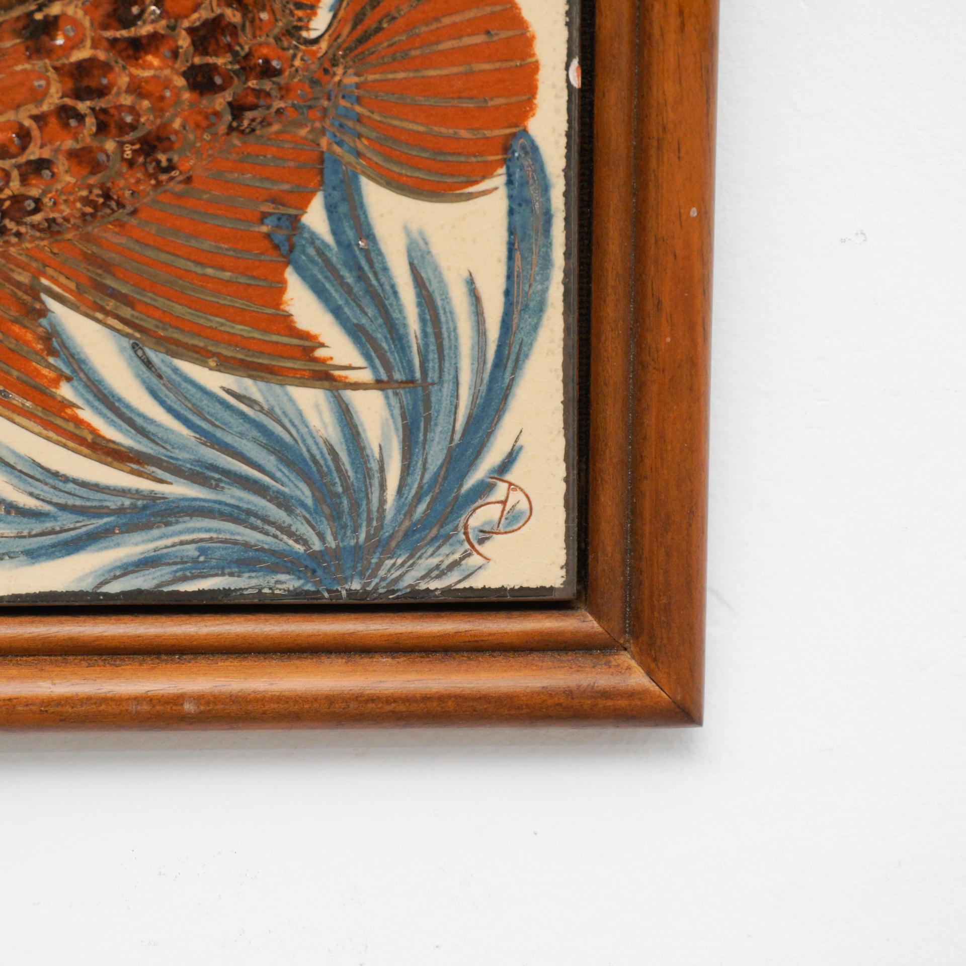 Obra de cerámica pintada a mano de Díaz Costa, hacia 1960 en venta 3