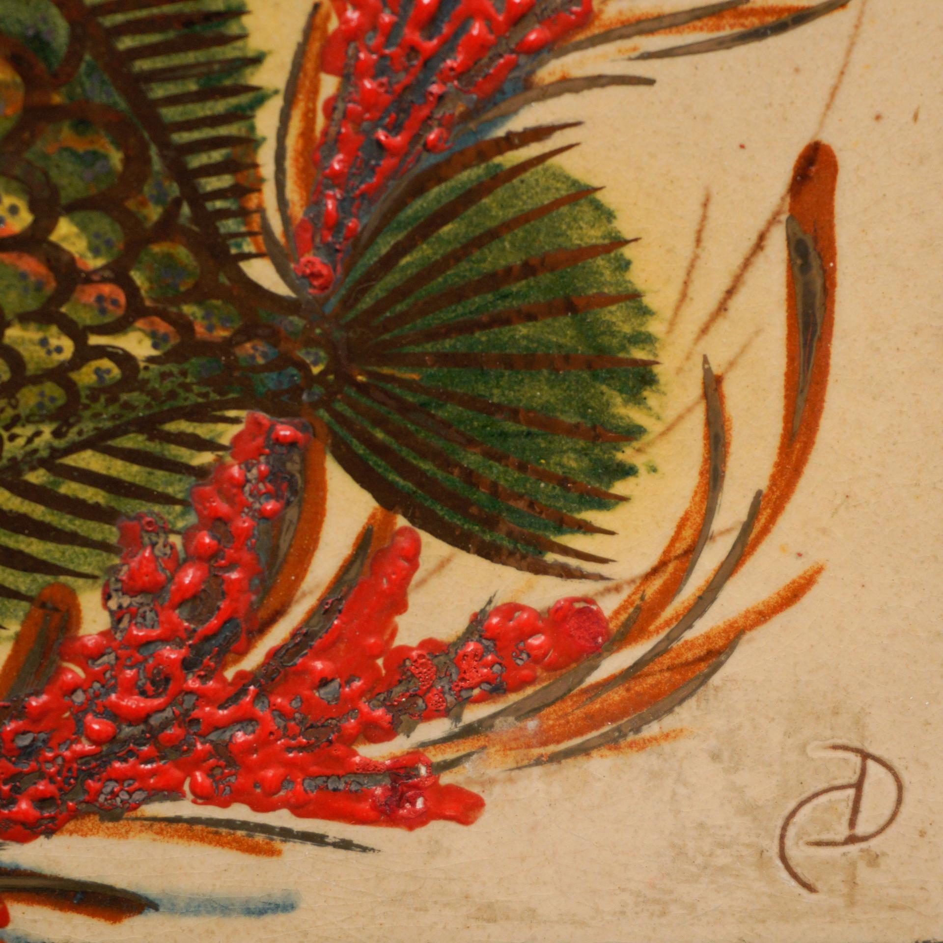 Diaz Costa Ceramic Hand Painted Artwork, circa 1960 4