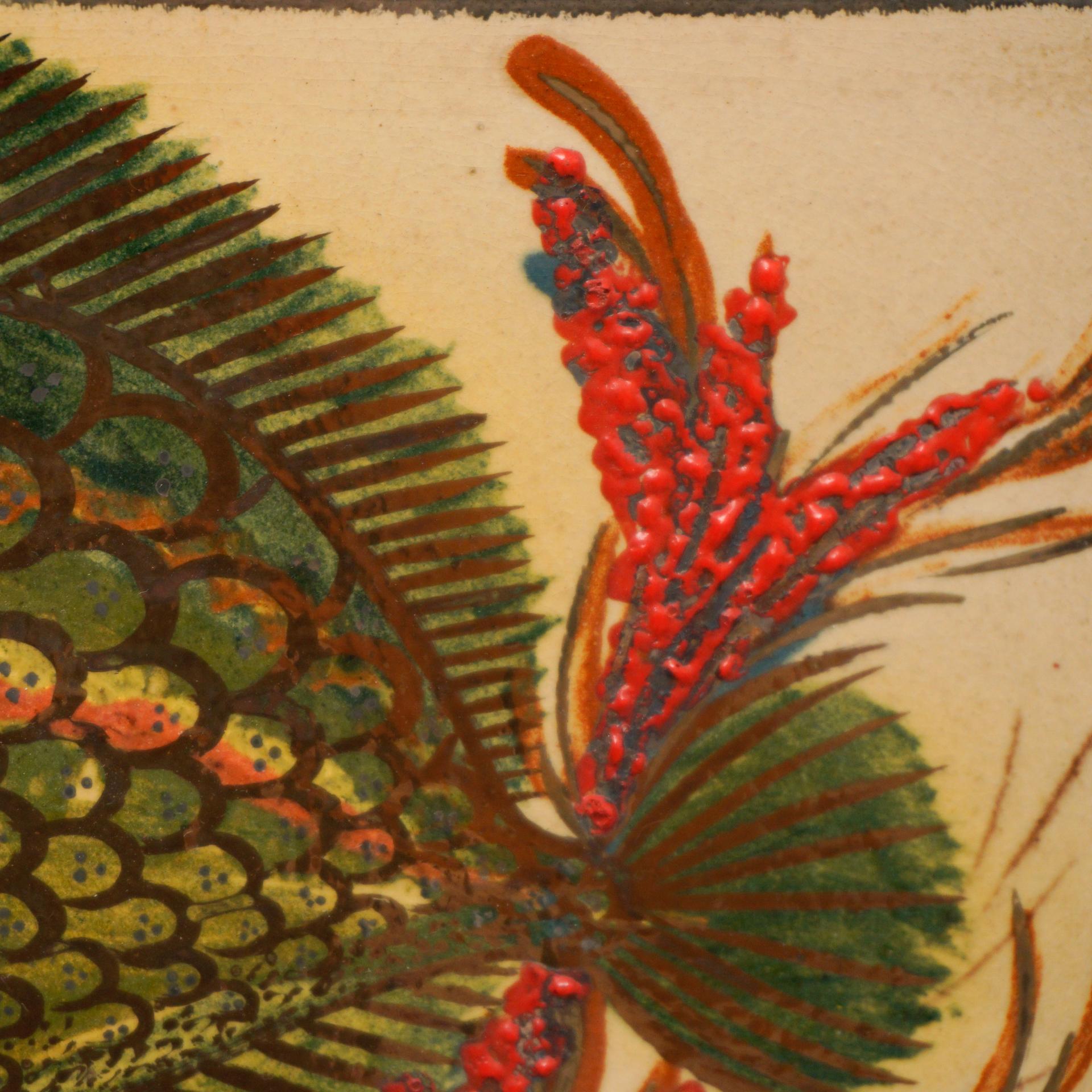 Diaz Costa Ceramic Hand Painted Artwork, circa 1960 5
