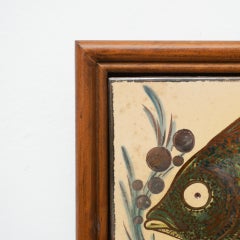 Diaz Costa Ceramic Hand Painted Artwork, circa 1960