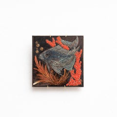 Diaz COSTA Ceramic Hand Painted Artwork, circa 1960