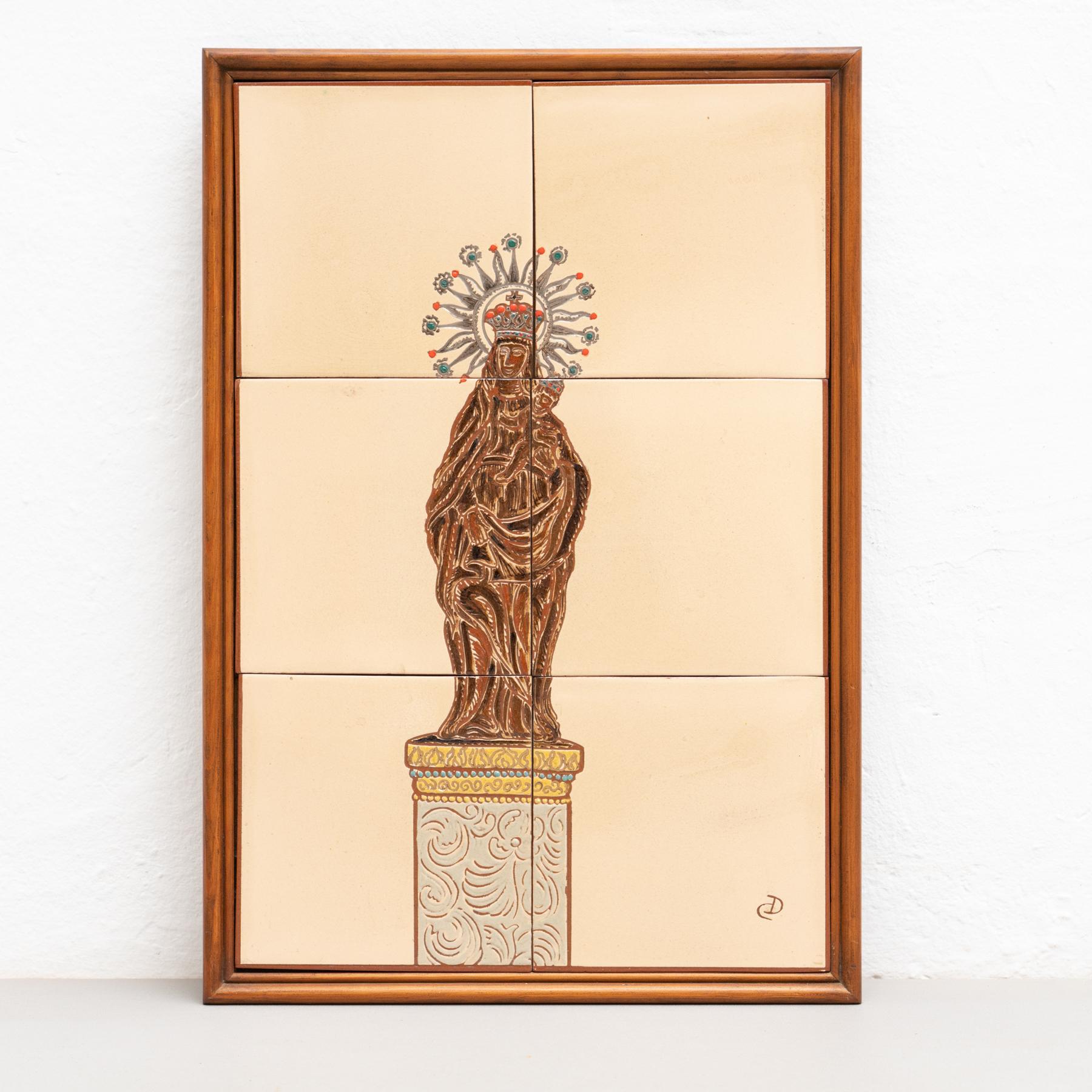 Obra de cerámica pintada a mano de Díaz Costa, hacia 1960 Moderno de mediados de siglo en venta