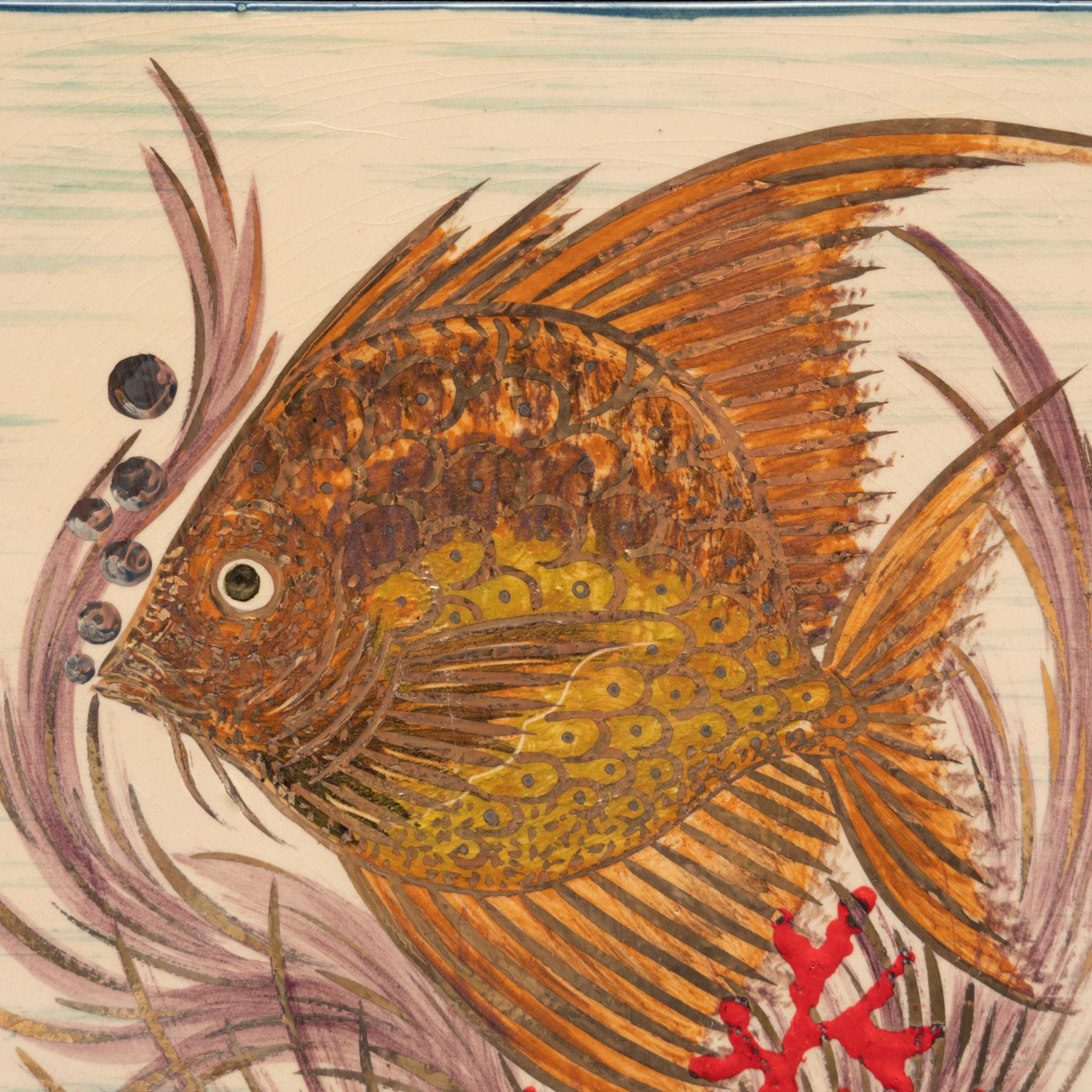 Spanish Diaz Costa Ceramic Hand Painted Artwork, circa 1960 For Sale