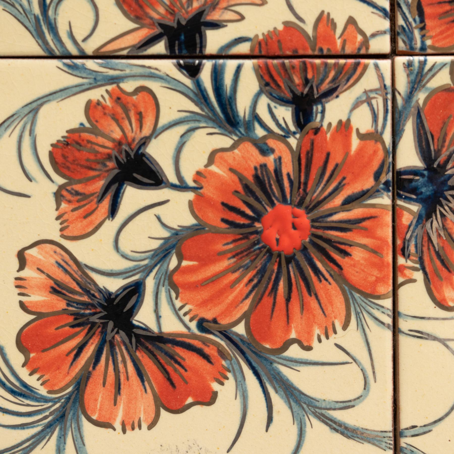 Spanish Diaz Costa Ceramic Hand Painted Artwork, circa 1960 For Sale