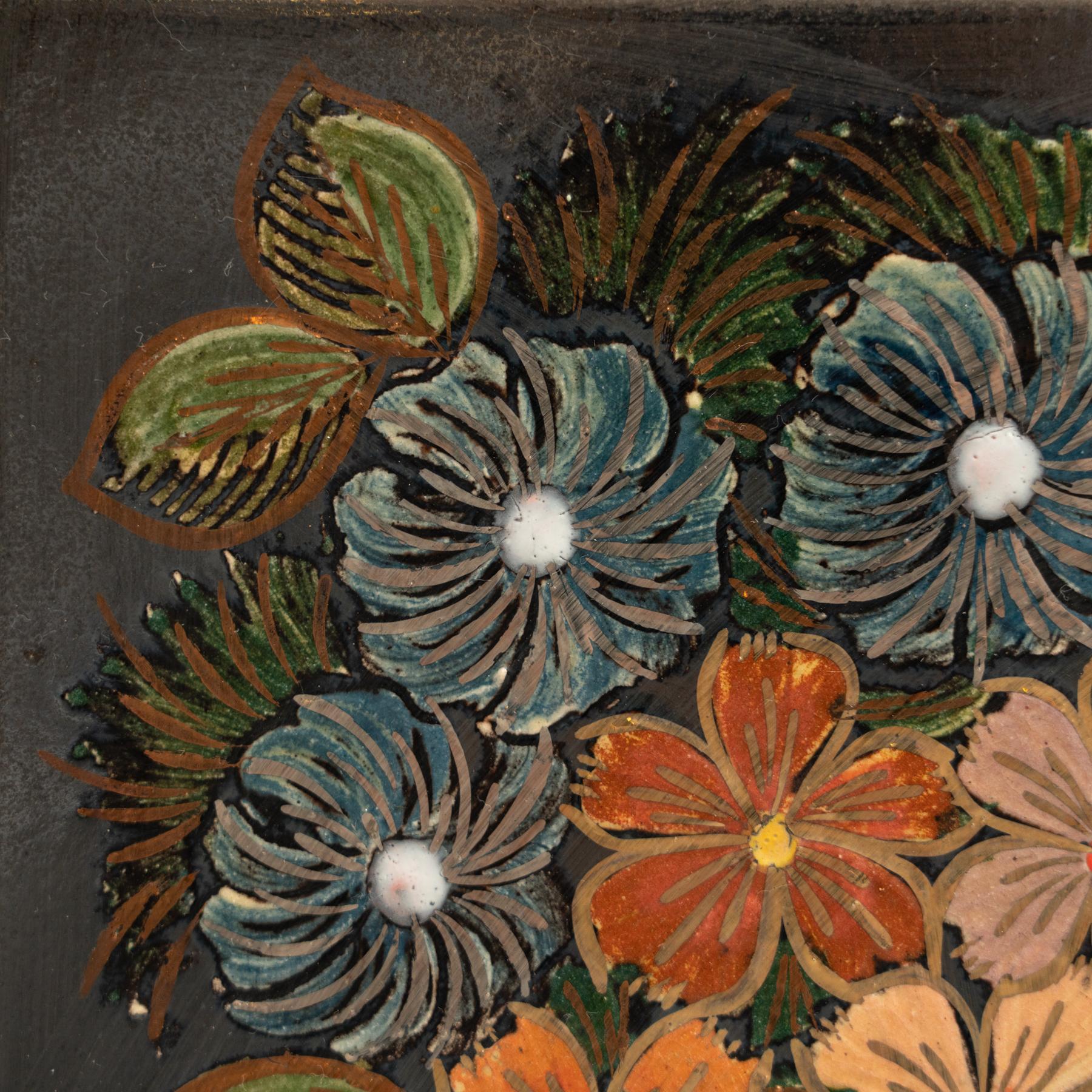 Spanish Diaz COSTA Ceramic Hand Painted Artwork, circa 1960 For Sale