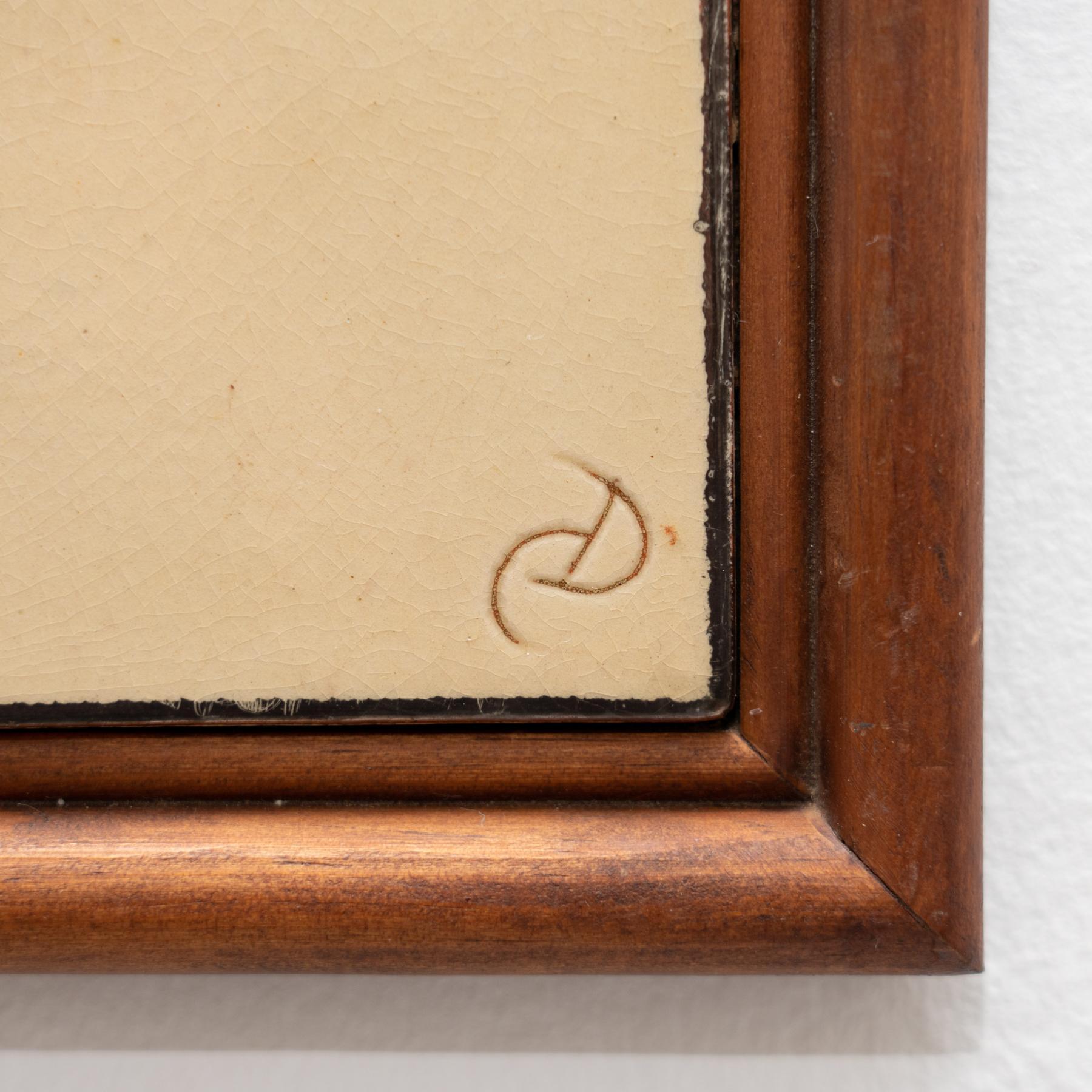 Diaz Costa Keramik-Kunstwerk, handbemalt, um 1960 im Zustand „Gut“ im Angebot in Barcelona, ES