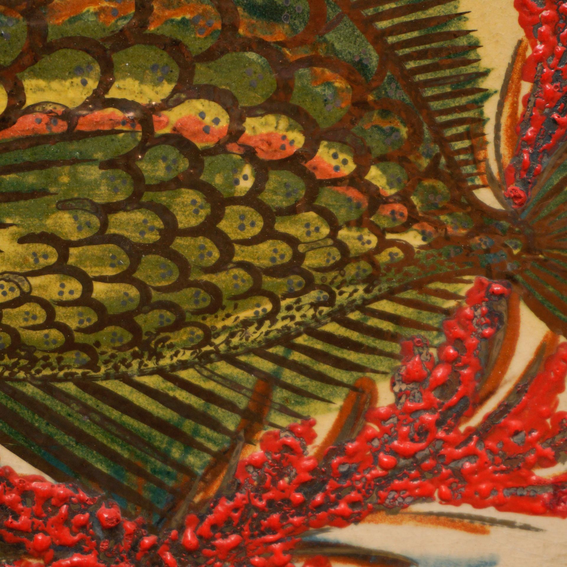 Mid-20th Century Diaz Costa Ceramic Hand Painted Artwork, circa 1960