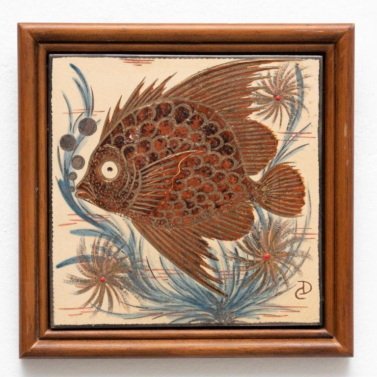 Obra de cerámica pintada a mano de Díaz Costa, hacia 1960 mediados del siglo XX en venta