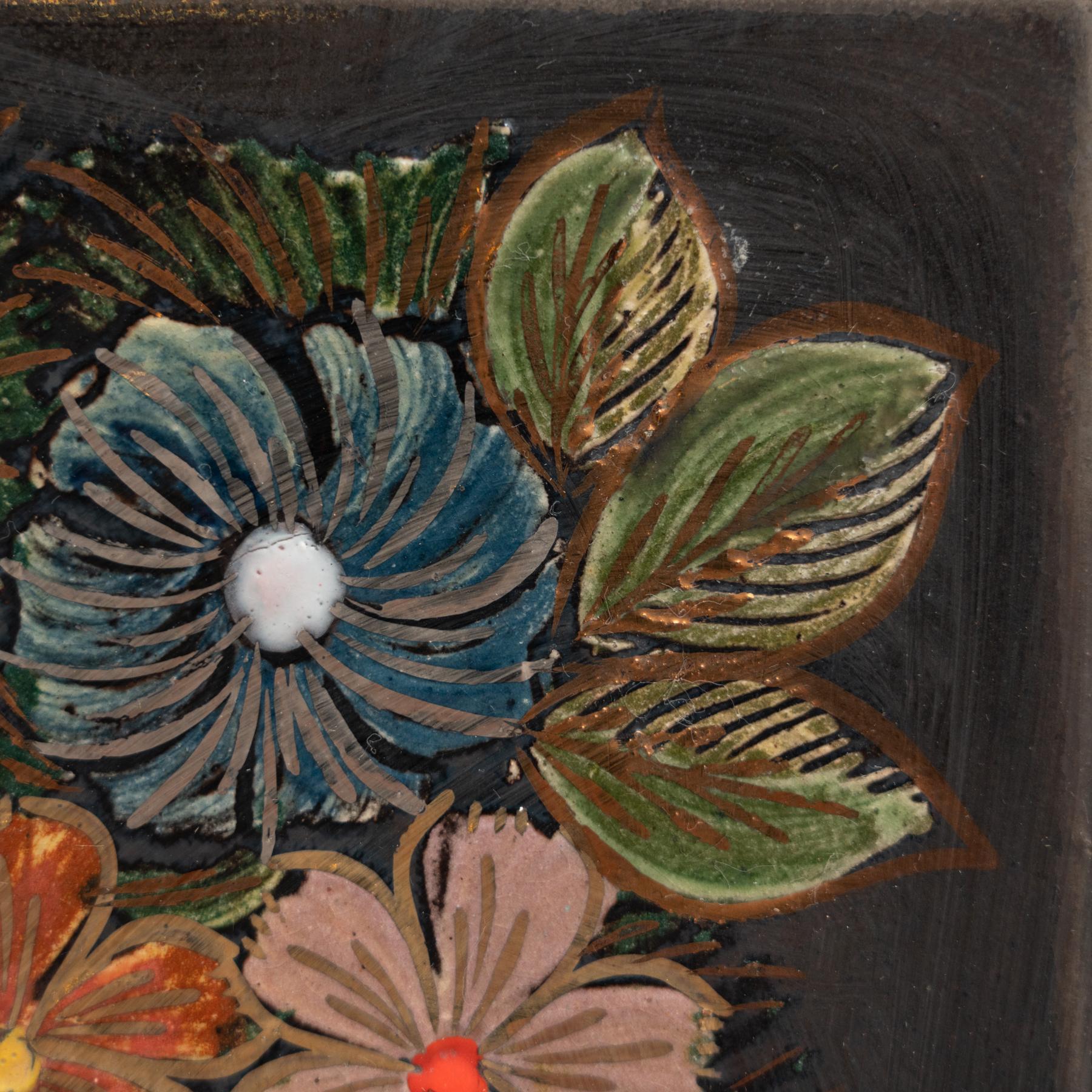 Diaz COSTA Ceramic Hand Painted Artwork, circa 1960 For Sale 1