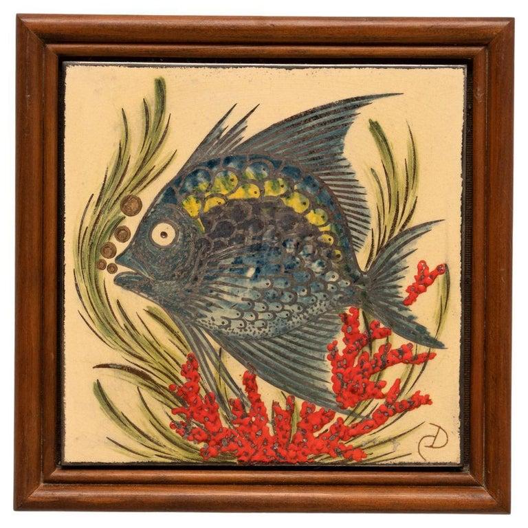 Diaz Costa Ceramic Hand Painted Artwork, circa 1960 1