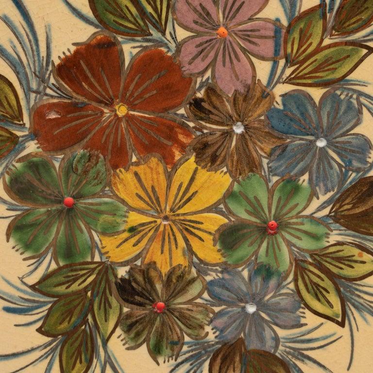 Diaz Costa Keramik-Kunstwerk, handbemalt, um 1960 im Angebot 1