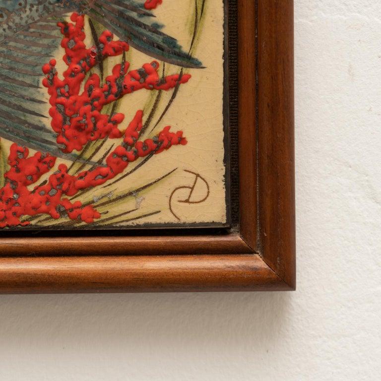 Diaz Costa Ceramic Hand Painted Artwork, circa 1960 2