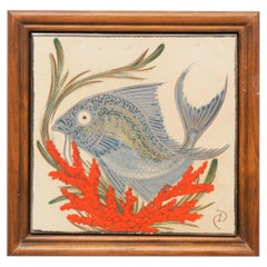 Diaz Costa Ceramic Hand Painted Artwork, circa 1960