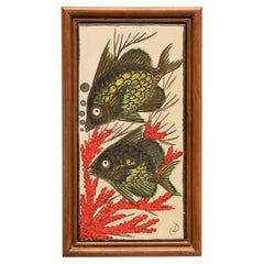 Diaz COSTA Ceramic Hand Painted Artwork, circa 1960