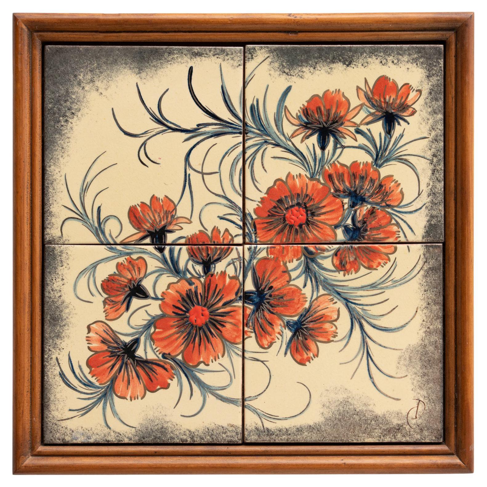 Diaz Costa Ceramic Hand Painted Artwork, circa 1960