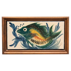 Diaz Costa Ceramic Hand Painted Artwork, circa 1960