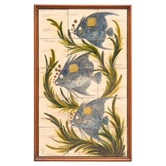 Diaz Costa Ceramic Hand Painted Artwork, circa 1960