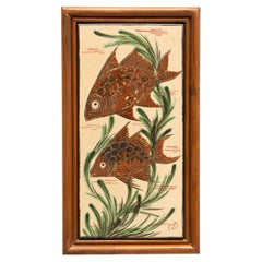 Diaz Costa Ceramic Hand Painted Artwork, circa 1960