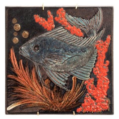 Diaz COSTA Ceramic Hand Painted Artwork, circa 1960