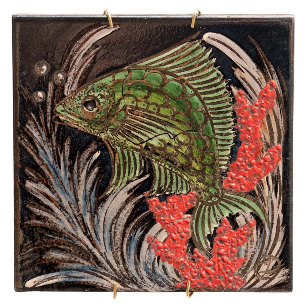 Diaz Costa Ceramic Hand Painted Artwork, circa 1960 For Sale at 1stDibs