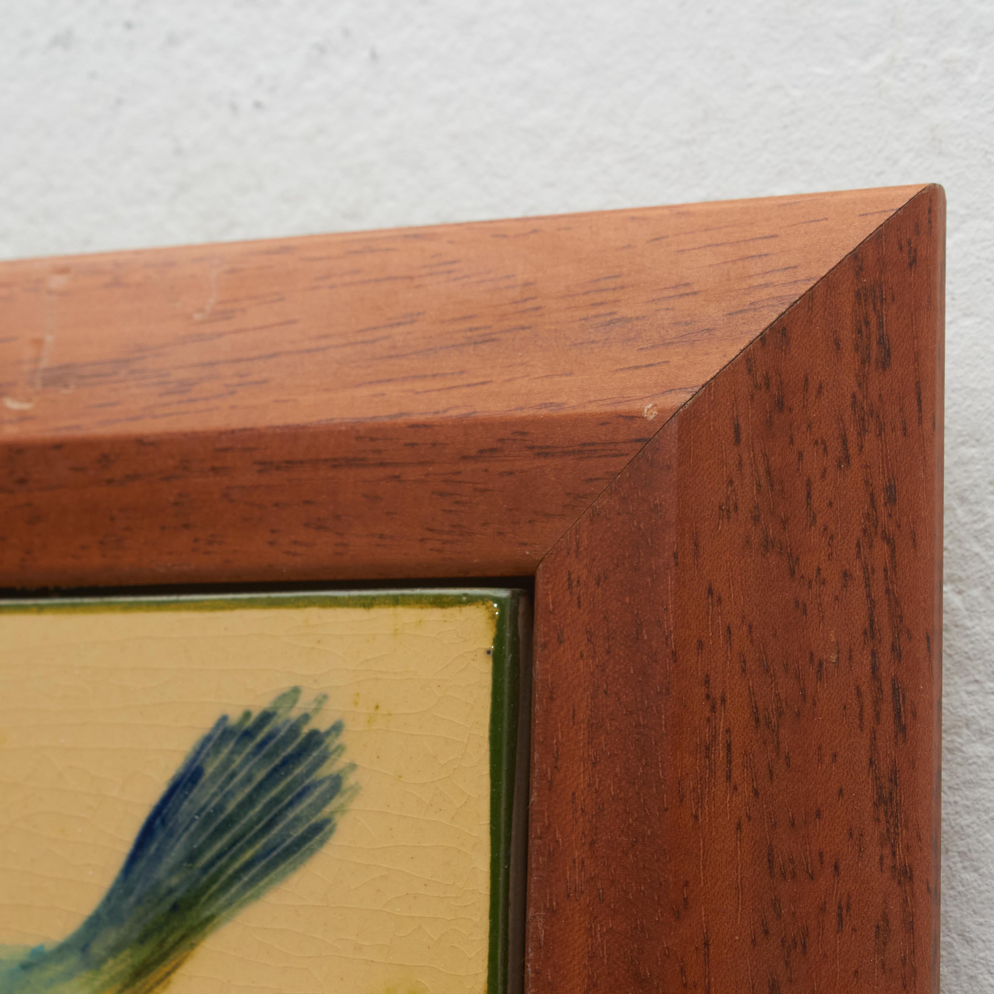 Diaz Costa Keramisches handbemaltes Vogel-Kunstwerk, um 1960 im Angebot 2
