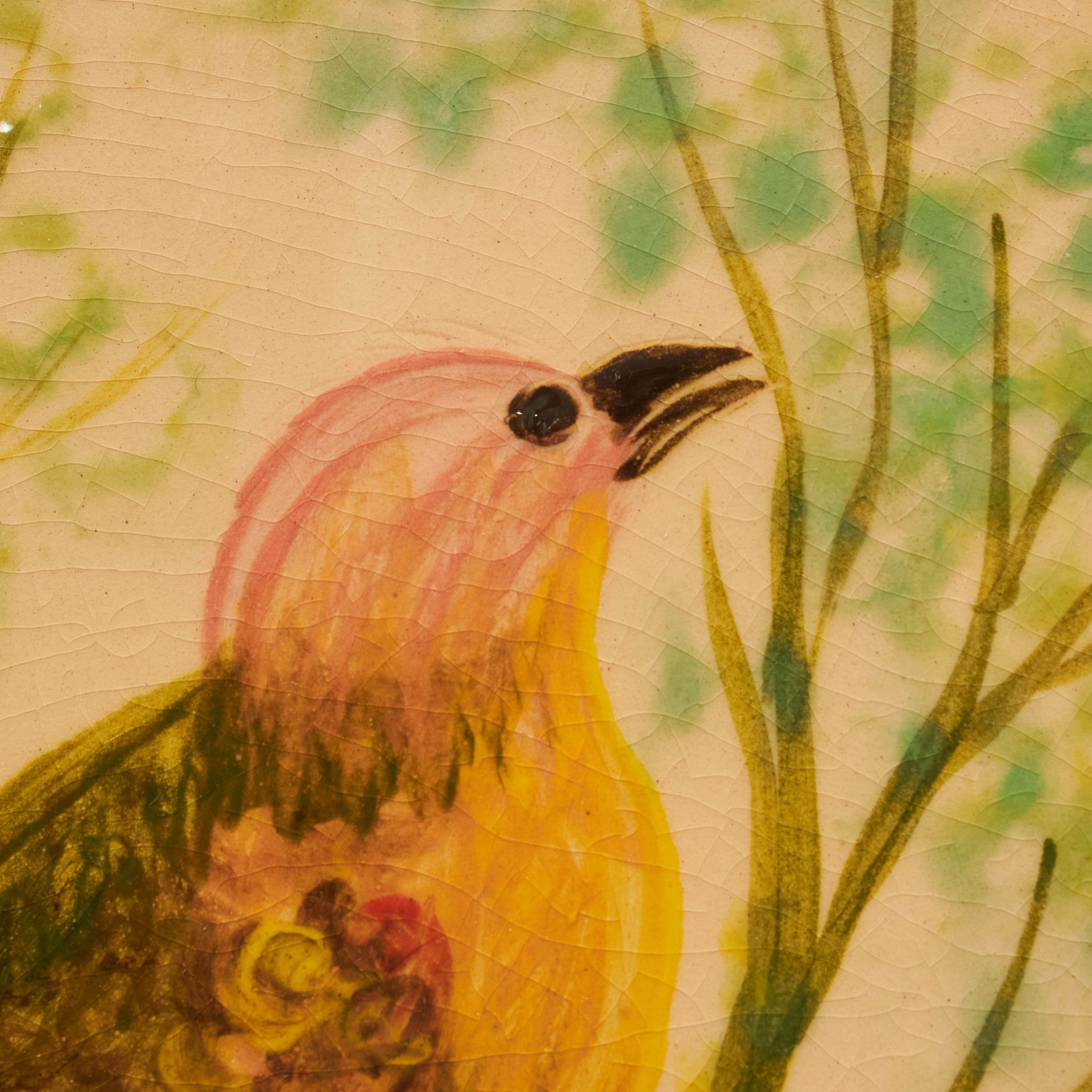 Diaz Costa Cerámica Pintada a Mano Obra de Arte Pájaro, circa 1960 en Bueno estado para la venta en Barcelona, ES