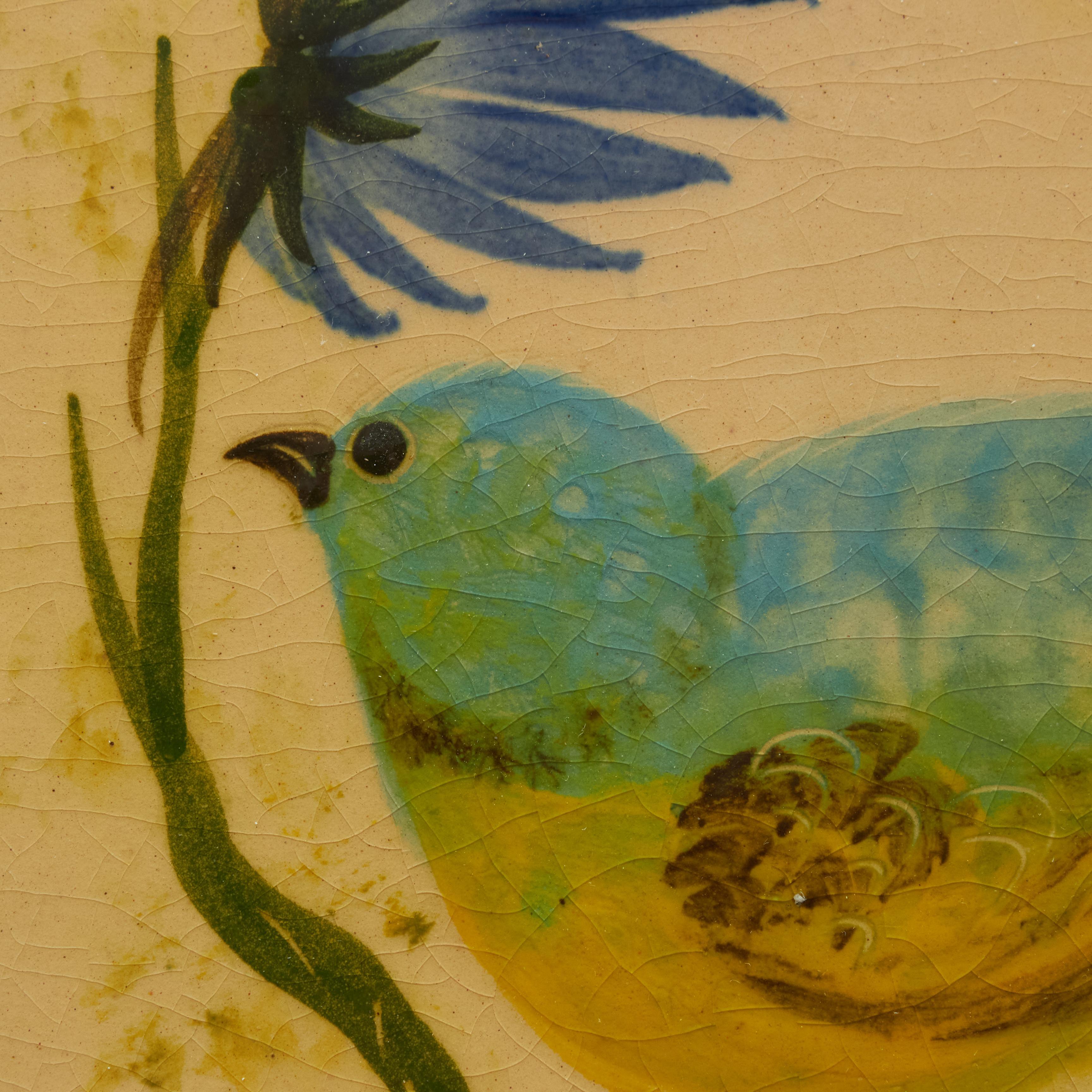 Diaz Costa Keramisches handbemaltes Vogel-Kunstwerk, um 1960 (Mitte des 20. Jahrhunderts) im Angebot