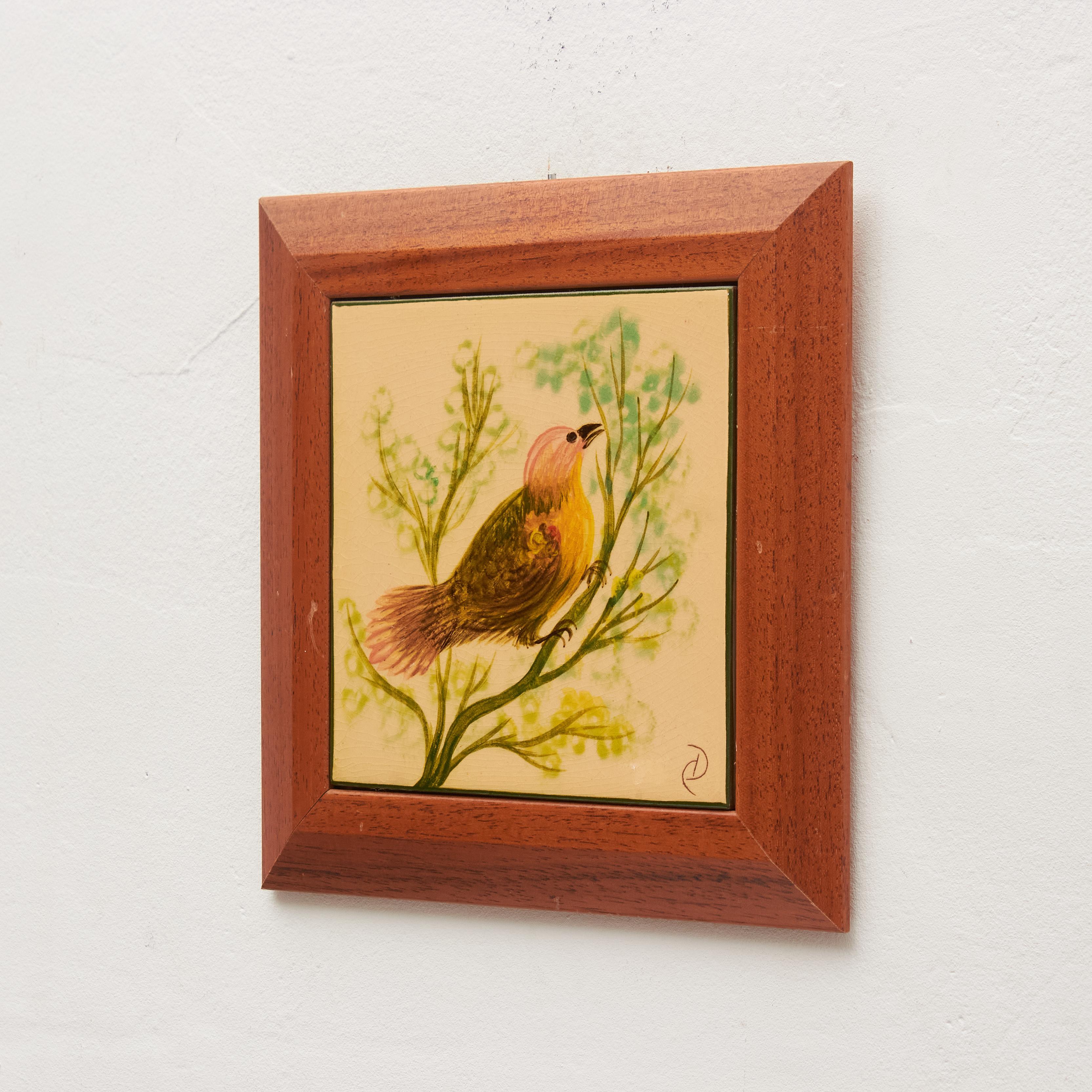 Diaz Costa Cerámica Pintada a Mano Obra de Arte Pájaro, circa 1960 en venta 2