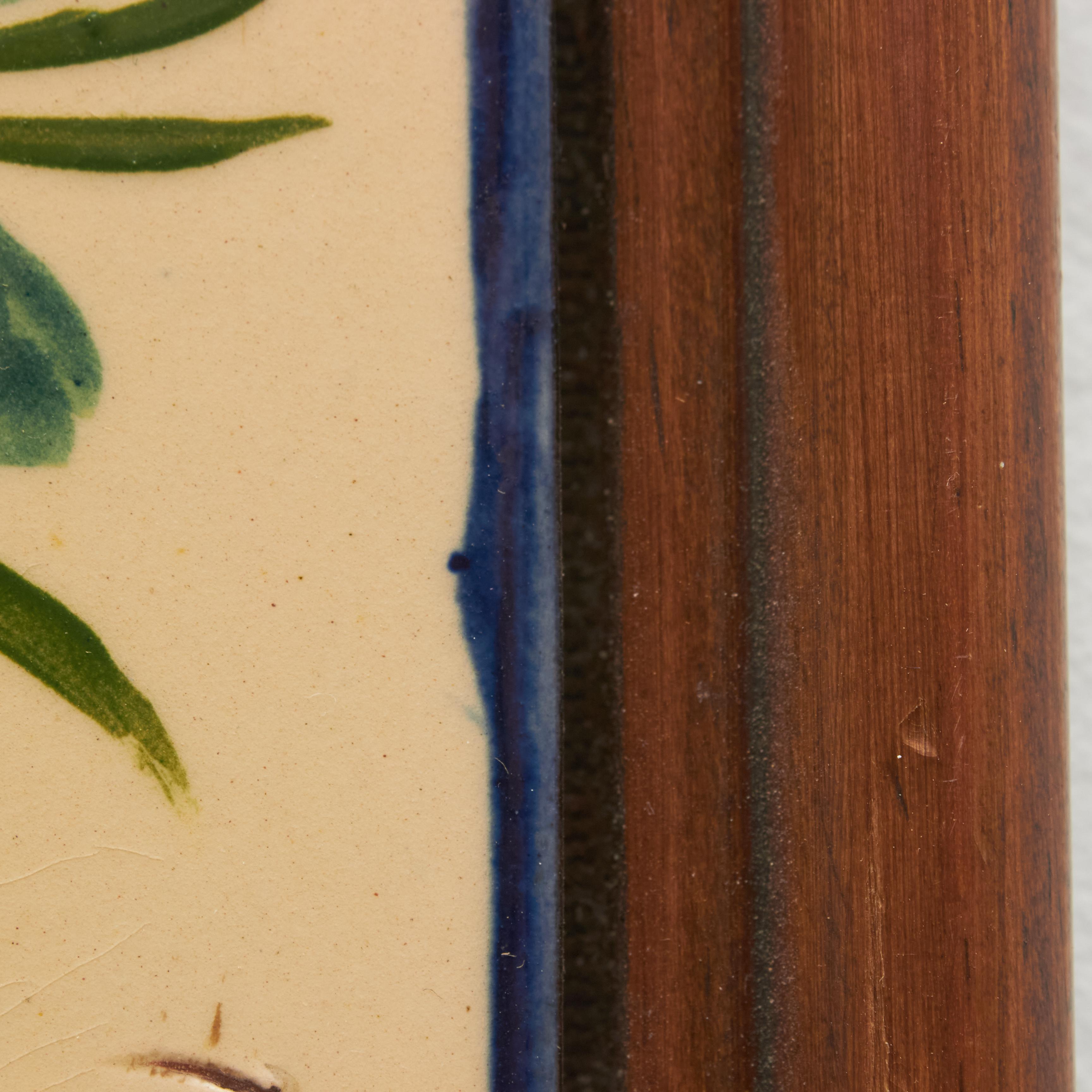 Diaz Costa, opera d'arte in ceramica dipinta a mano con fiori, circa 1960 in vendita 3