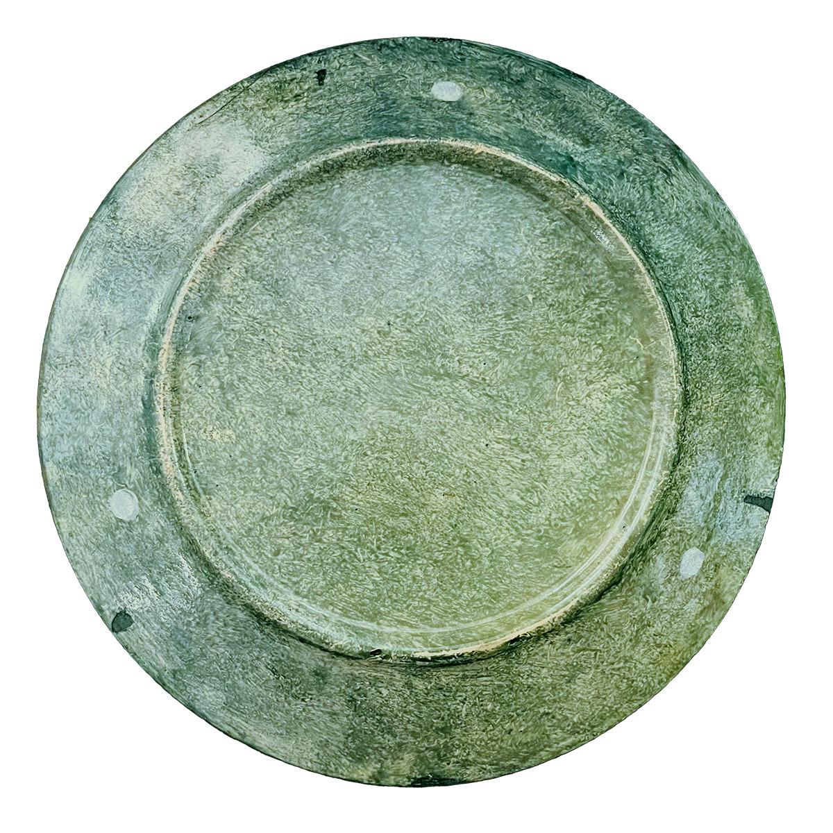 Díaz-Costa Plato llano de cerámica pintado a mano, juego de 4, hacia 1960 Cerámico en venta