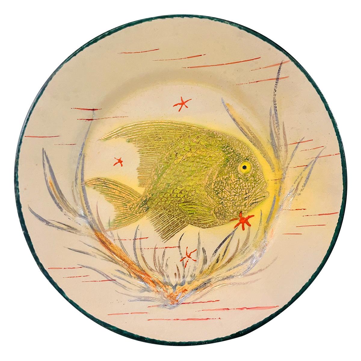 Ceramica Diaz-Costa, set di 4 piatti da portata dipinti a mano, circa 1960 in vendita 4