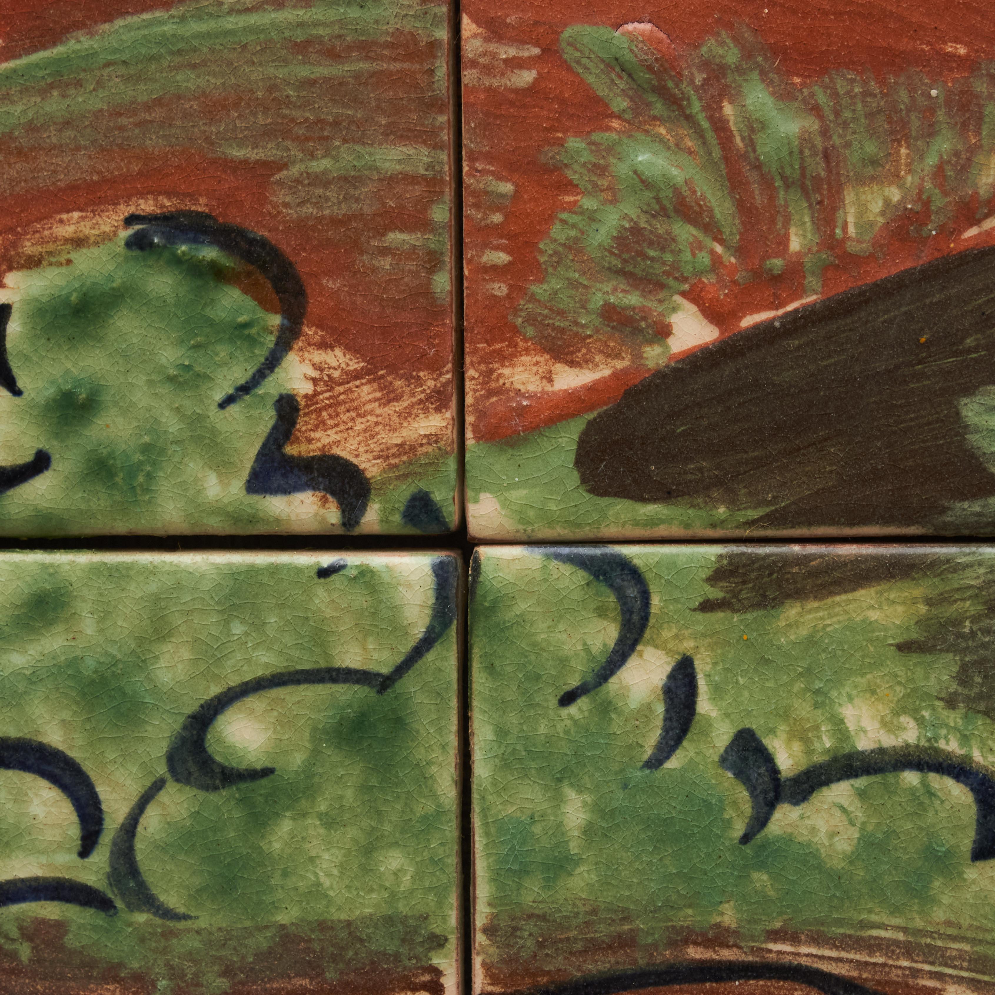Diaz Costa Mid Century Modern Ceramic Hand Painted Artwork, circa 1960 For Sale 2