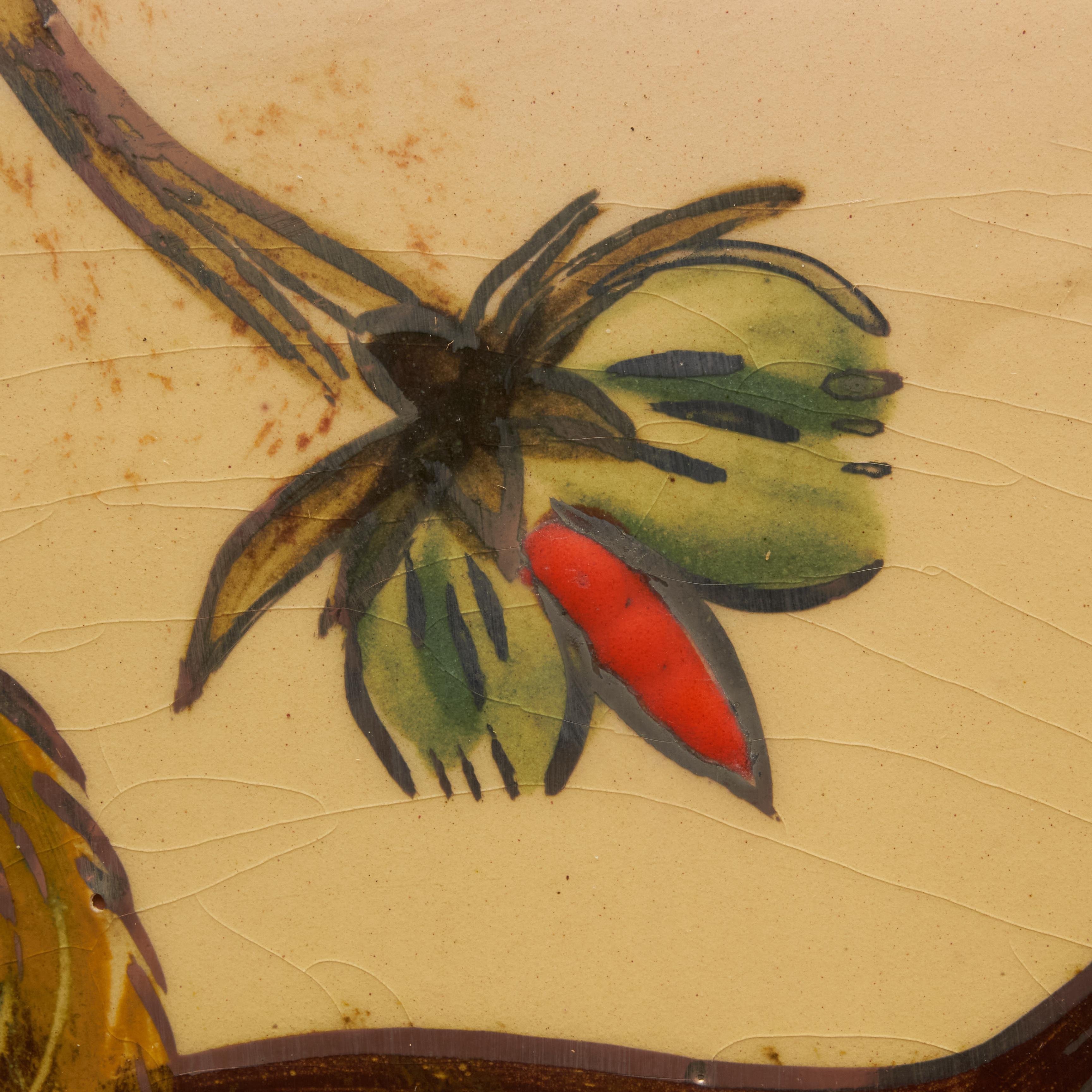 Diaz Costa Mid Century Modern Ceramic Hand Painted Artwork of Birds, circa 1960 For Sale 2