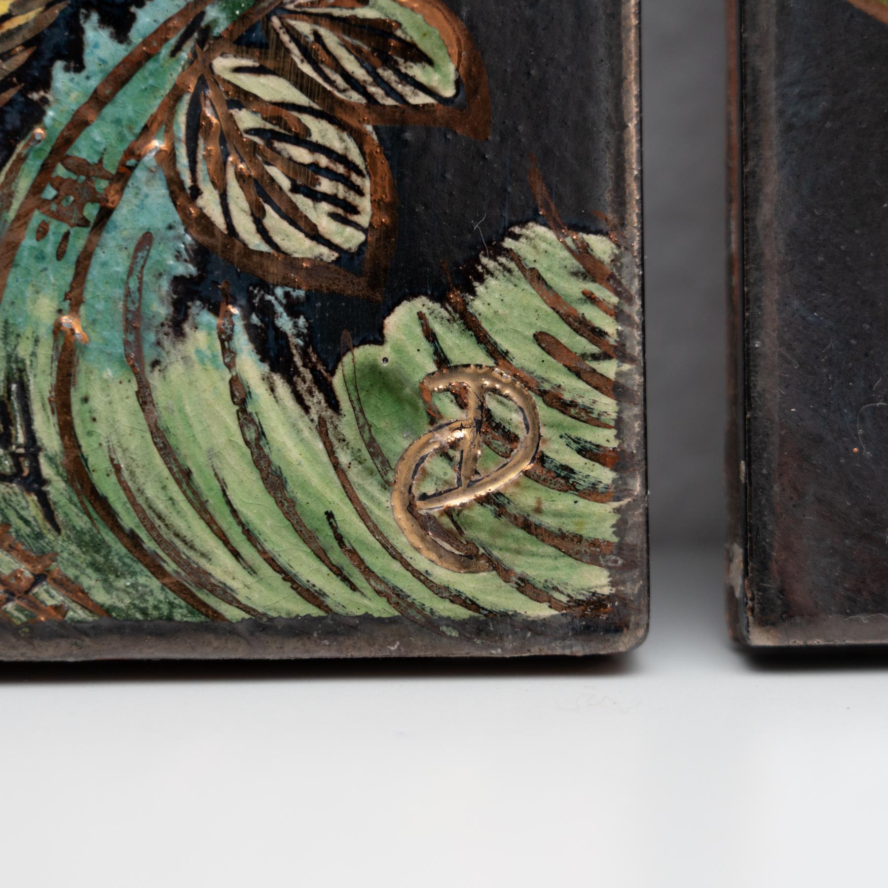 Juego de tres obras de cerámica pintadas a mano de A. Costa, hacia 1960 en venta 7