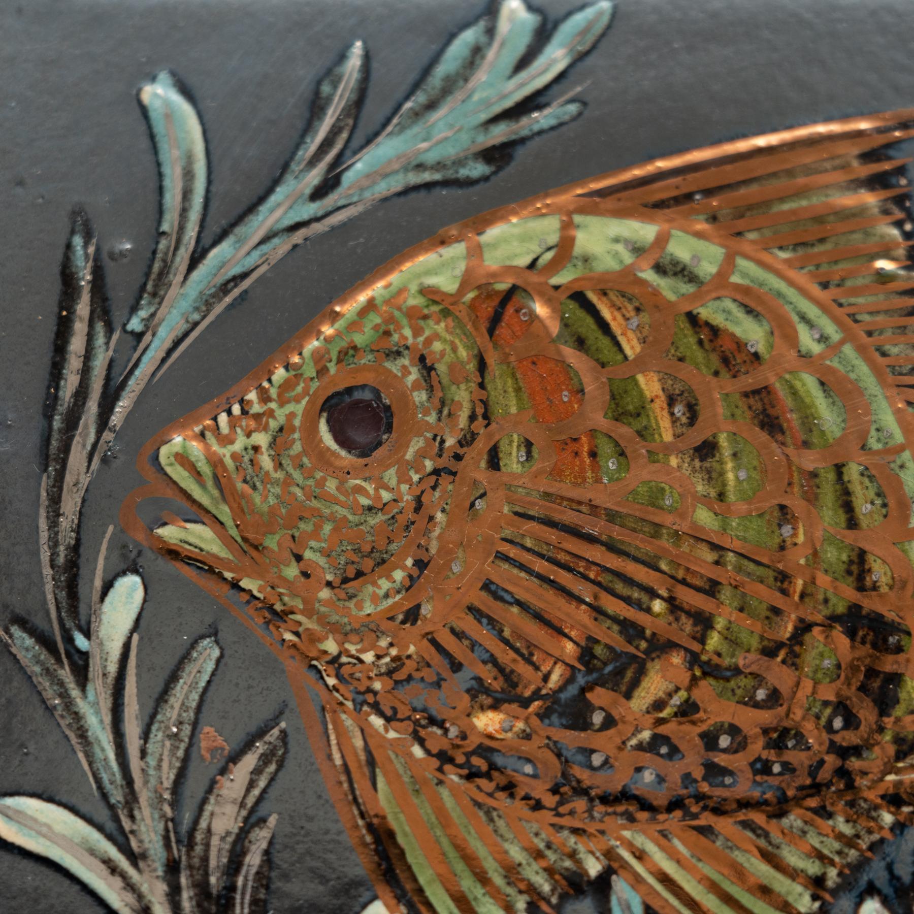 Metà XX secolo Diaz Costa Set di tre opere d'arte in ceramica dipinte a mano, circa 1960 in vendita