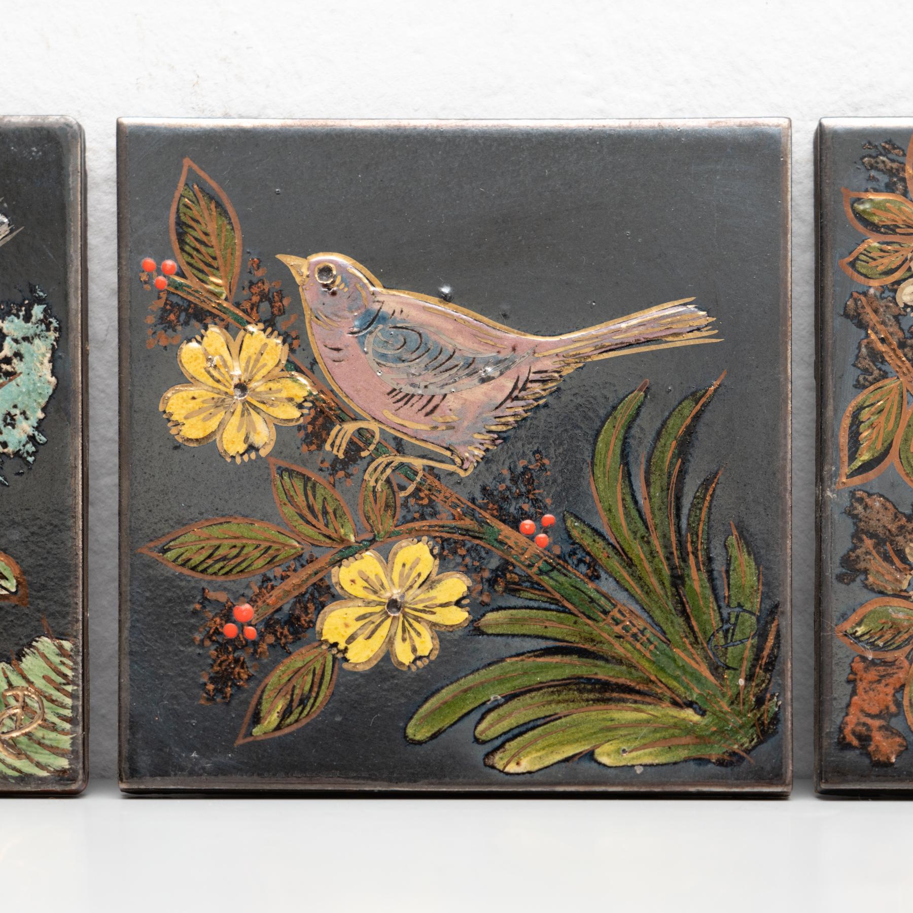 Juego de tres obras de cerámica pintadas a mano de A. Costa, hacia 1960 en venta 1