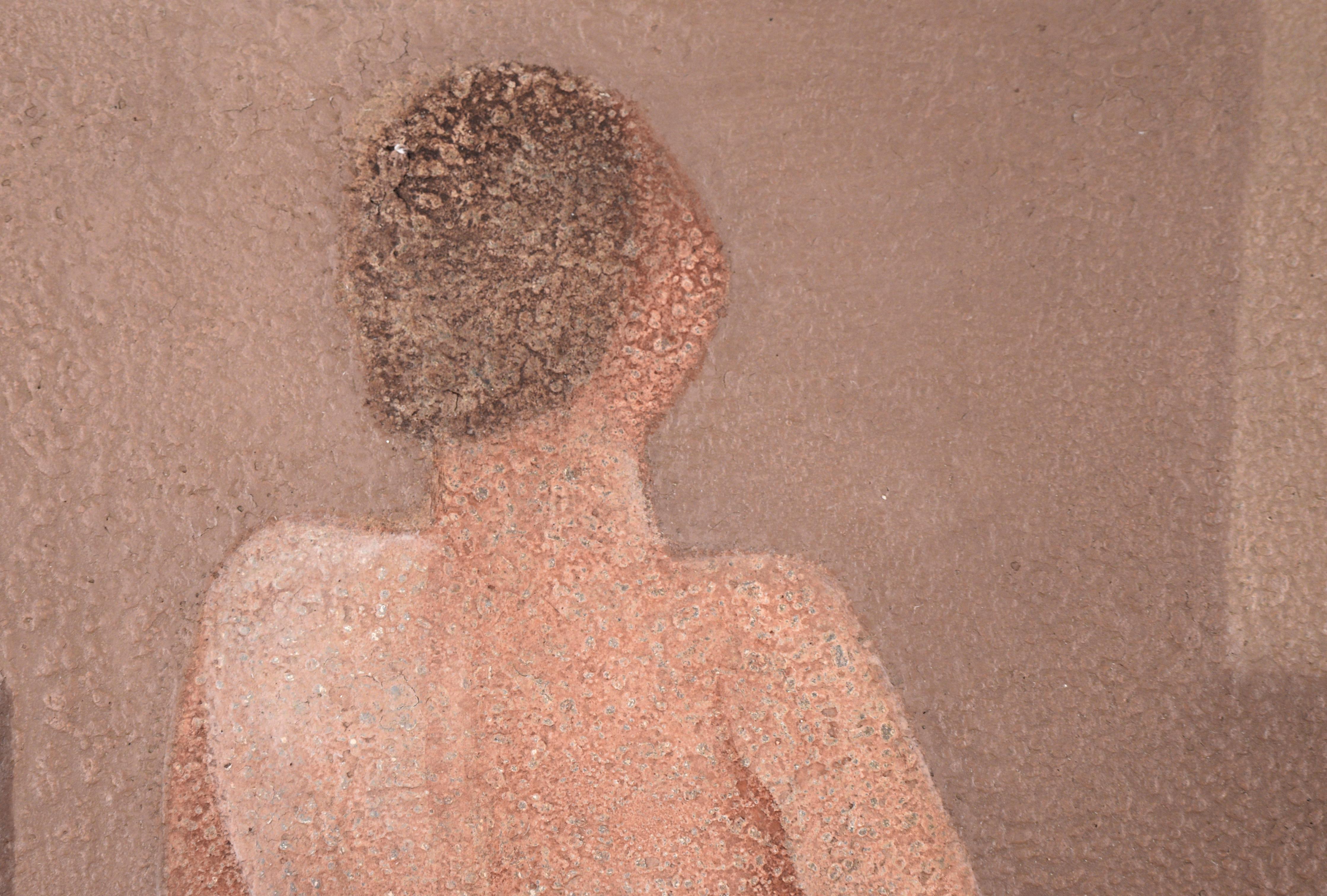 Moderne moderne liegende nackte weibliche Figur  (Braun), Nude Painting, von Diaz Cruz