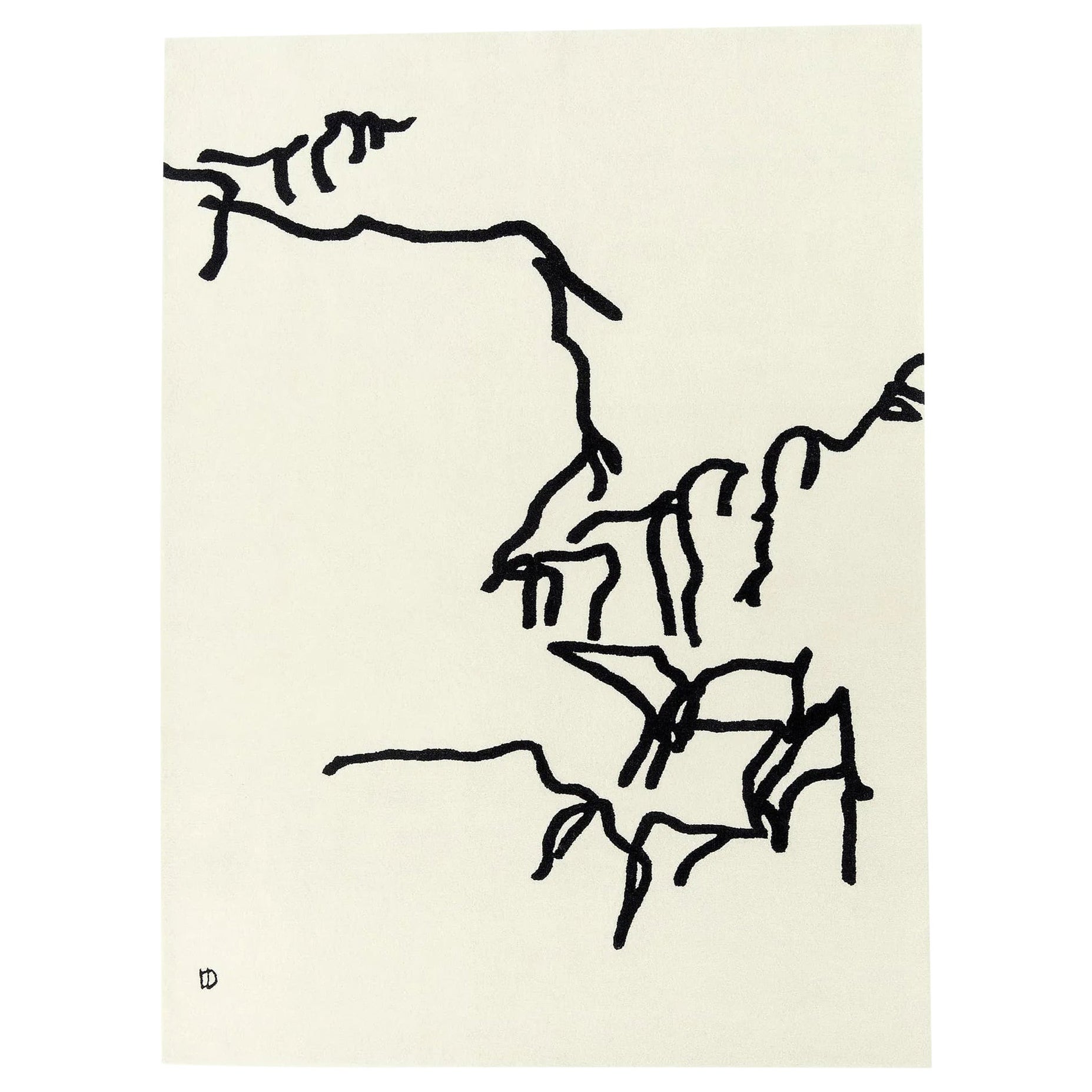 Tappeto 'Dibujo Tinta 1957' di Eduardo Chillida per Nanimarquina