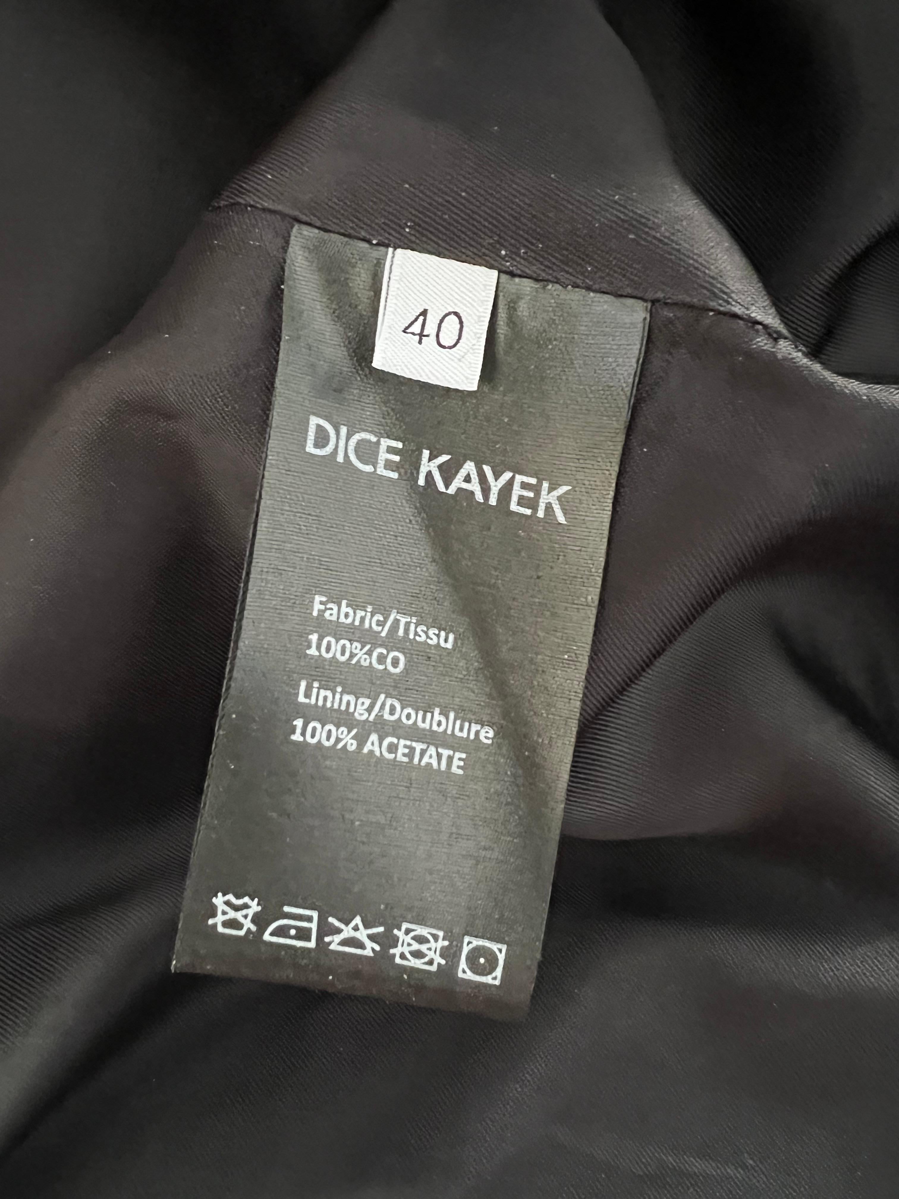 Dice Kayak Black Mini Dress, Size 40 For Sale 3