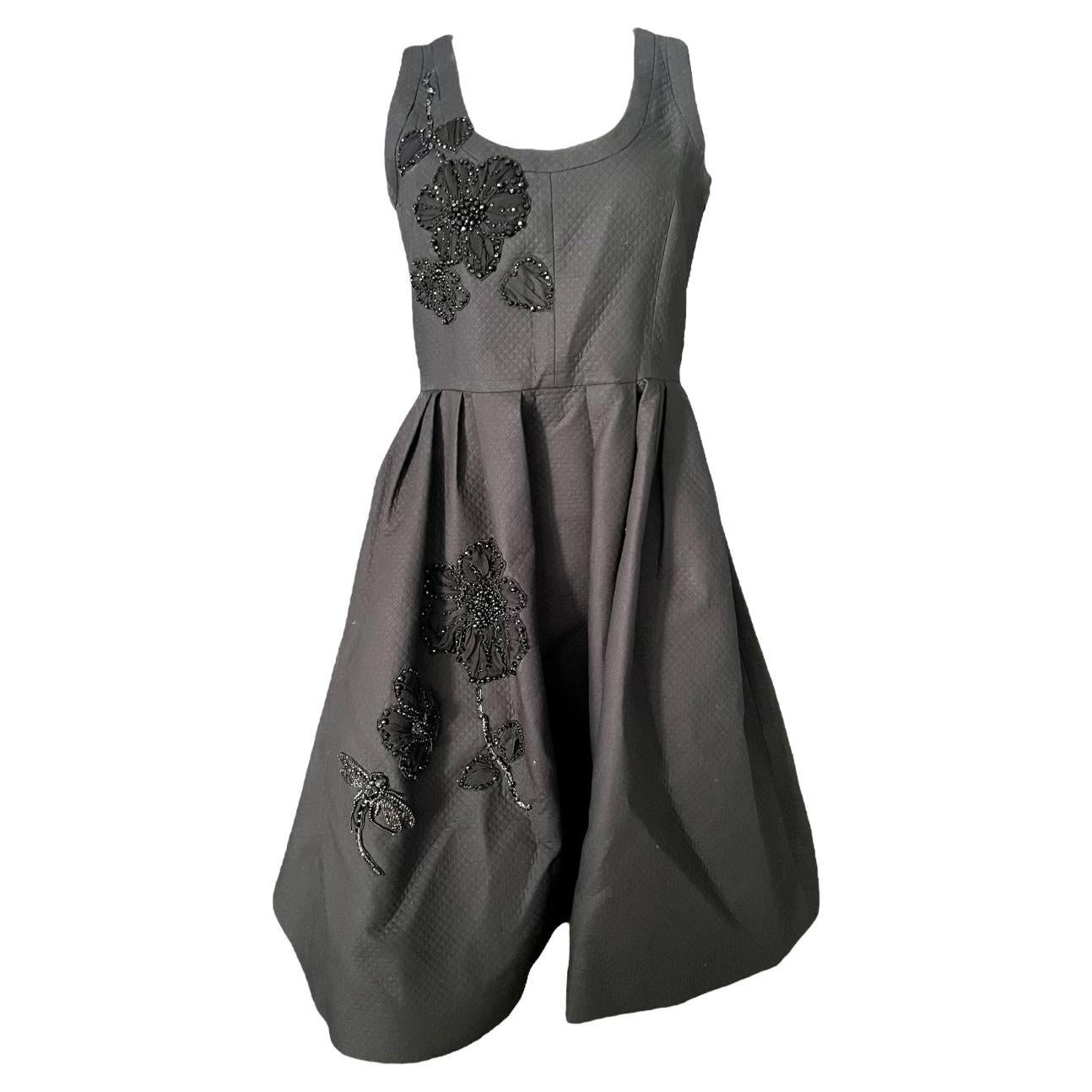 Dice Kayak Black Mini Dress, Size 40 For Sale