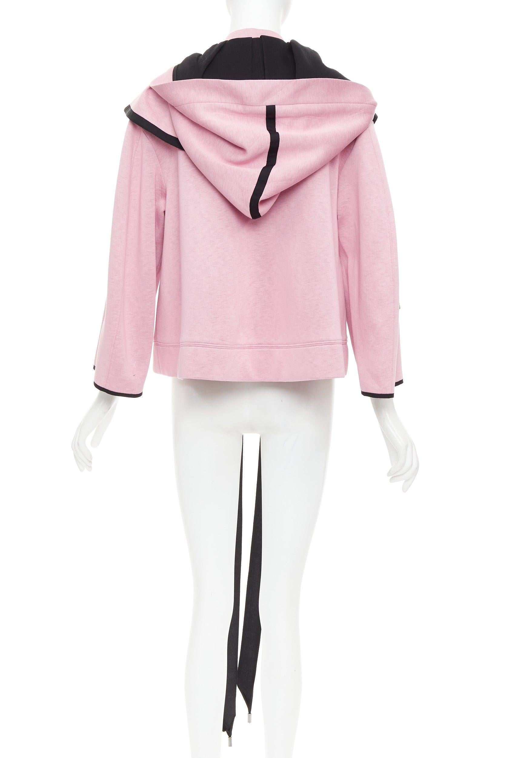 De las mujeres DICE KAYEK Sudadera con capucha y cordón de neopreno rosa con apliques de estrellas y cuentas IT38 XS en venta