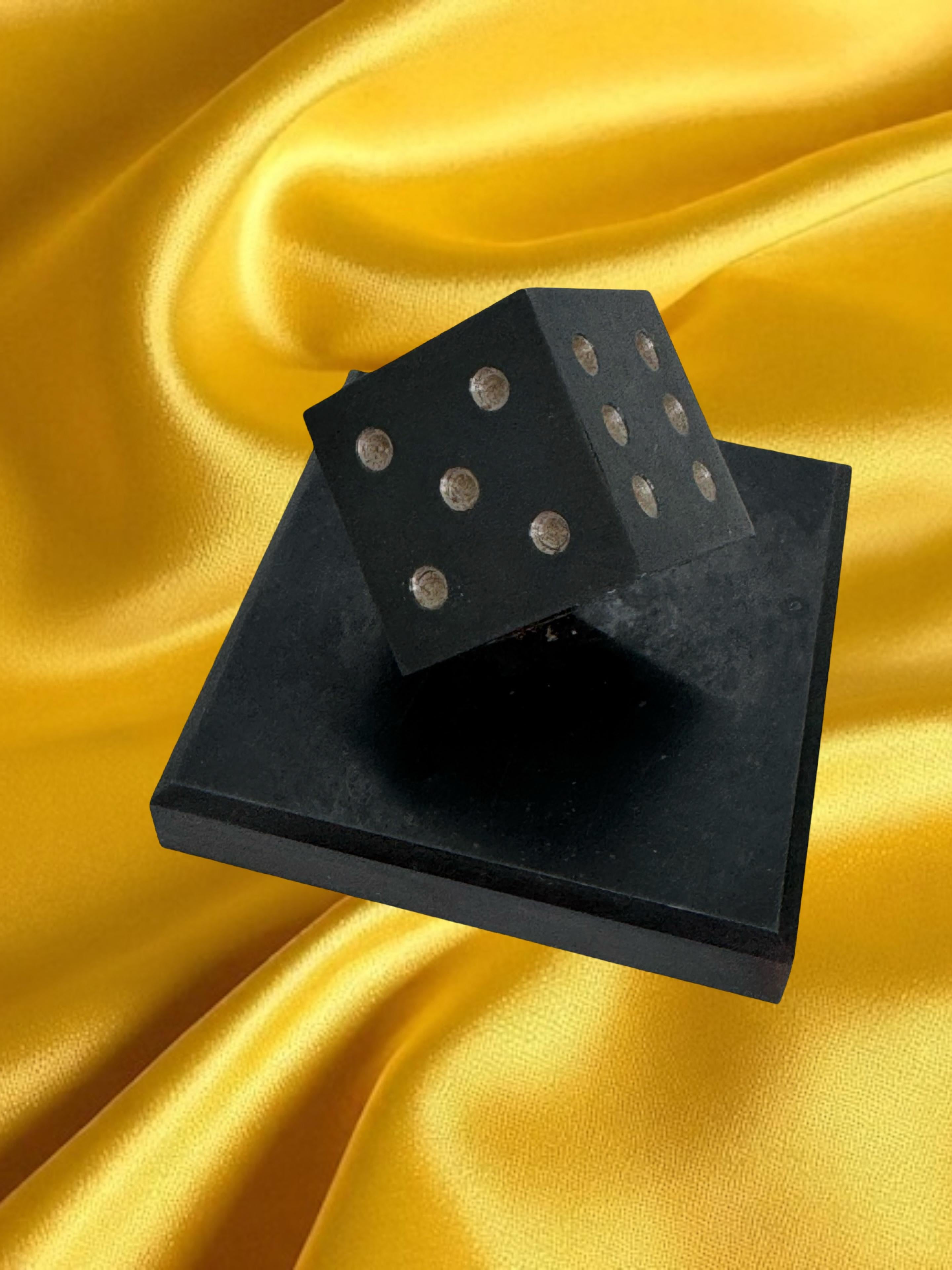 Dice Steel Metal Sculpture or Paper Weight Mid-Century Modern, German, 1970s im Angebot 8