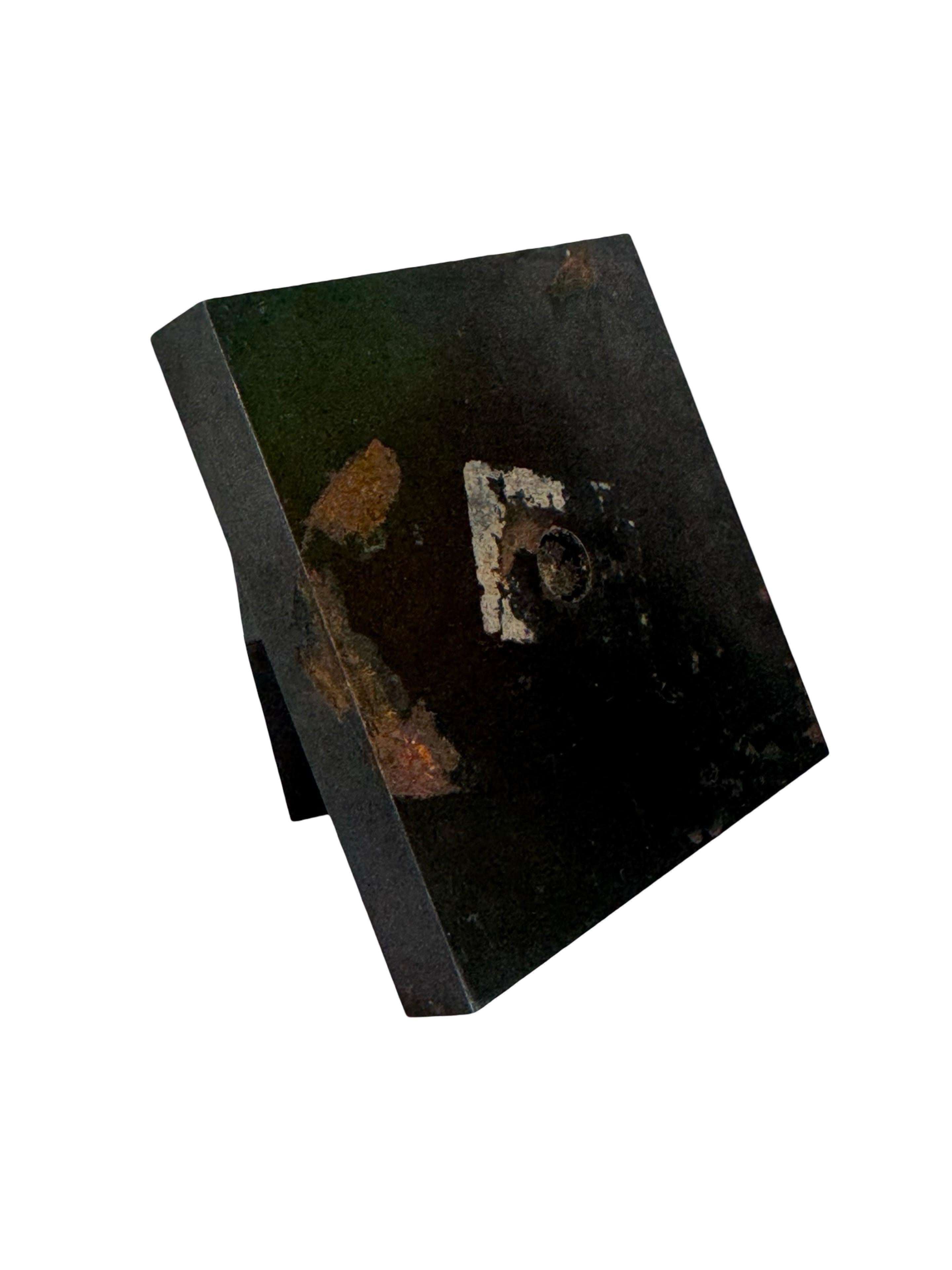 Dice Steel Metal Sculpture or Paper Weight Mid-Century Modern, German, 1970s im Angebot 1