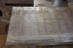 Dichotomy Console in Stainless and Cerused Wood