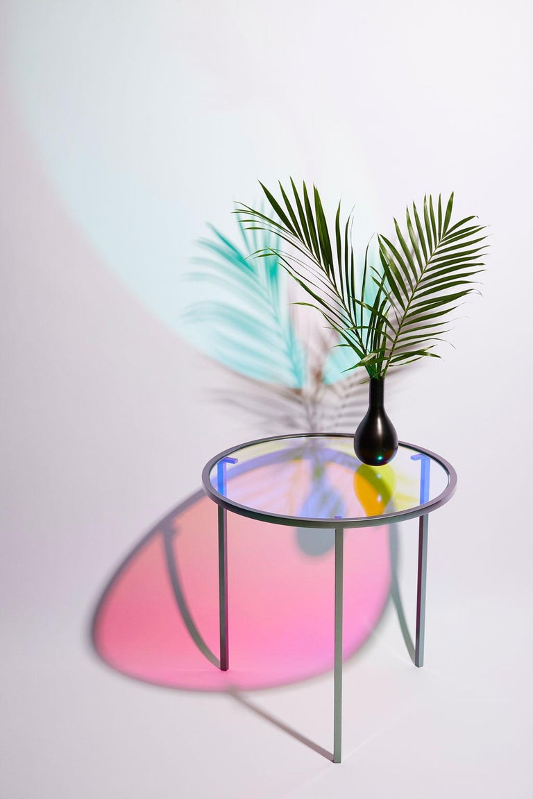 Dichroic Glass and Iridescent Car Paint Psychic Table at 1stDibs